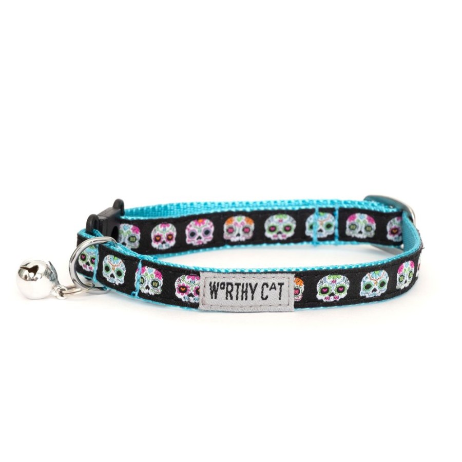 Special Occasion & Holiday The Worthy Dog | Skeletons Cat Collar