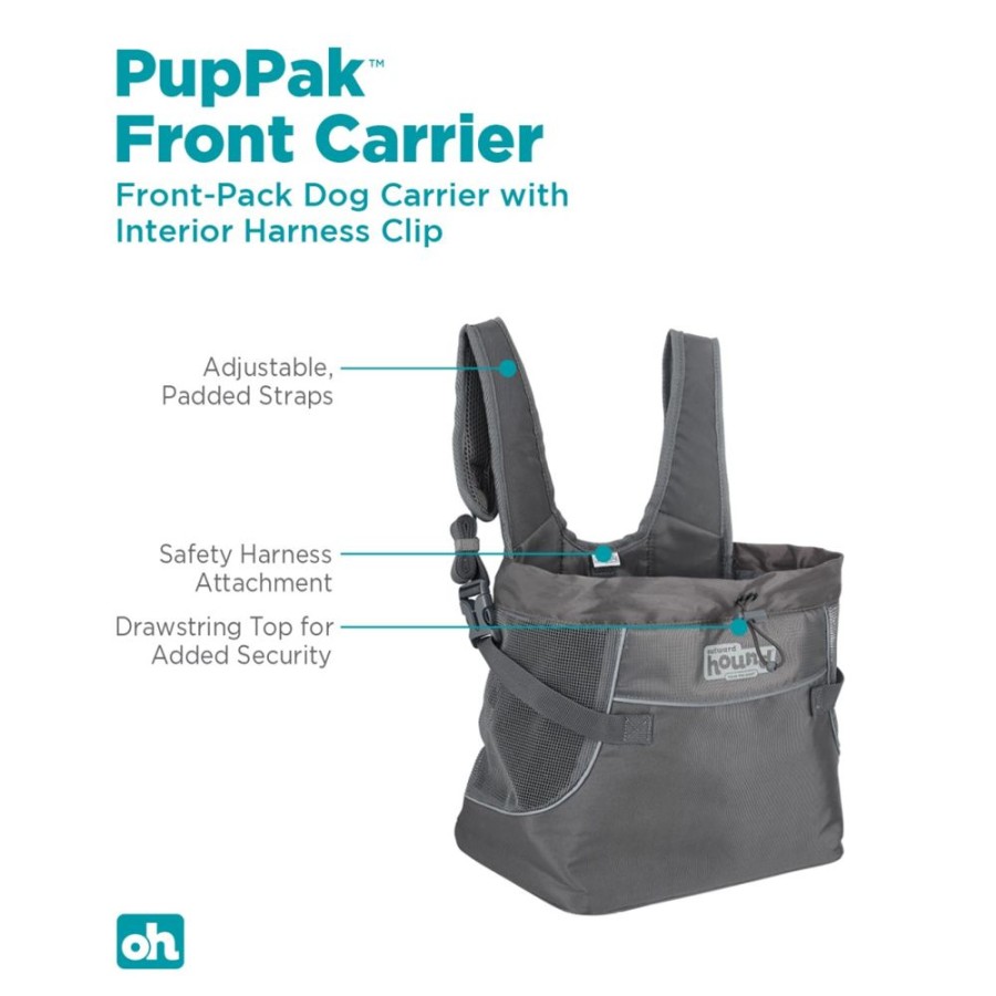 Totes & Carriers Outward Hound® | Outward Hound Puppak Dog Front Carrier Small Grey