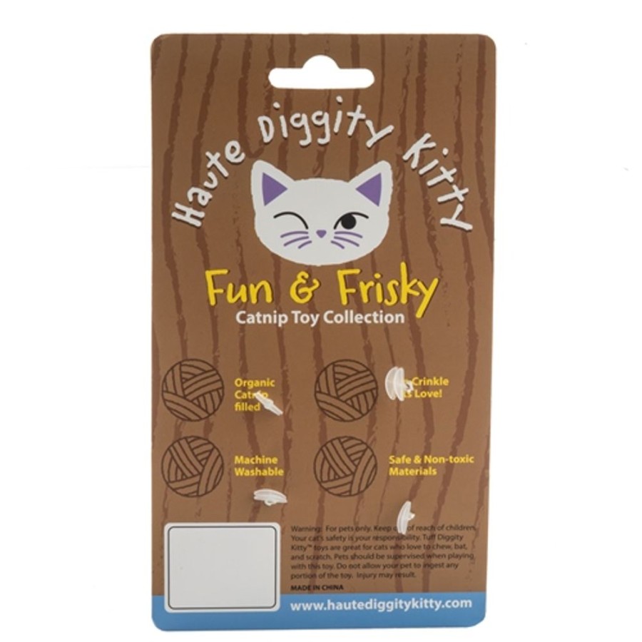 Toys & Playthings Haute Diggity Dog | Kitty Vuiton Balls (Checker) Organic Catnip Toys By Haute Diggity Dog + Kitty