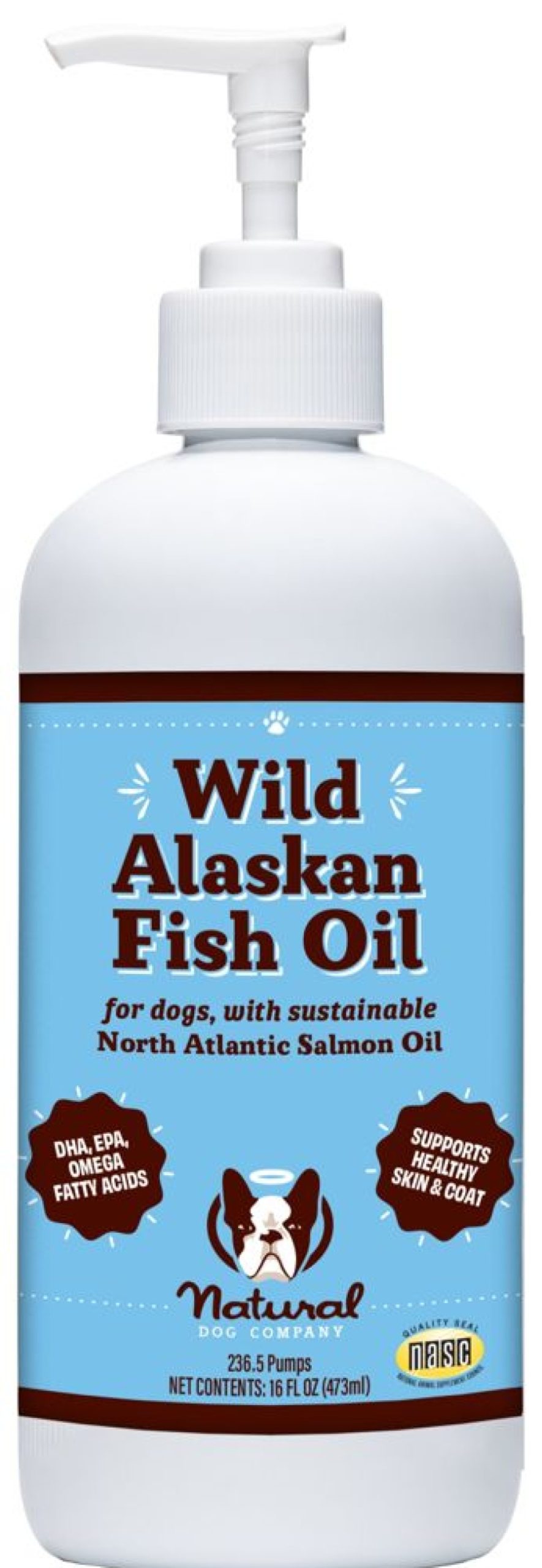 Pet Food Natural Dog Company | Wild Alaskan Fish Oil - 16 Oz. (Case Of 4)