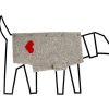 Pet Apparel (Continued) Ware of the Dog | Grey And Red Heart Cardigan