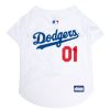 Pet Apparel Pets First, Inc. | Los Angeles Dodgers Dog Jersey - White