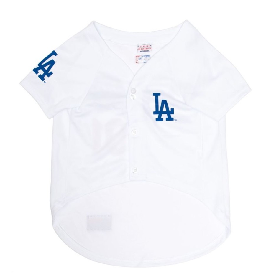 Pet Apparel Pets First, Inc. | Los Angeles Dodgers Dog Jersey - White