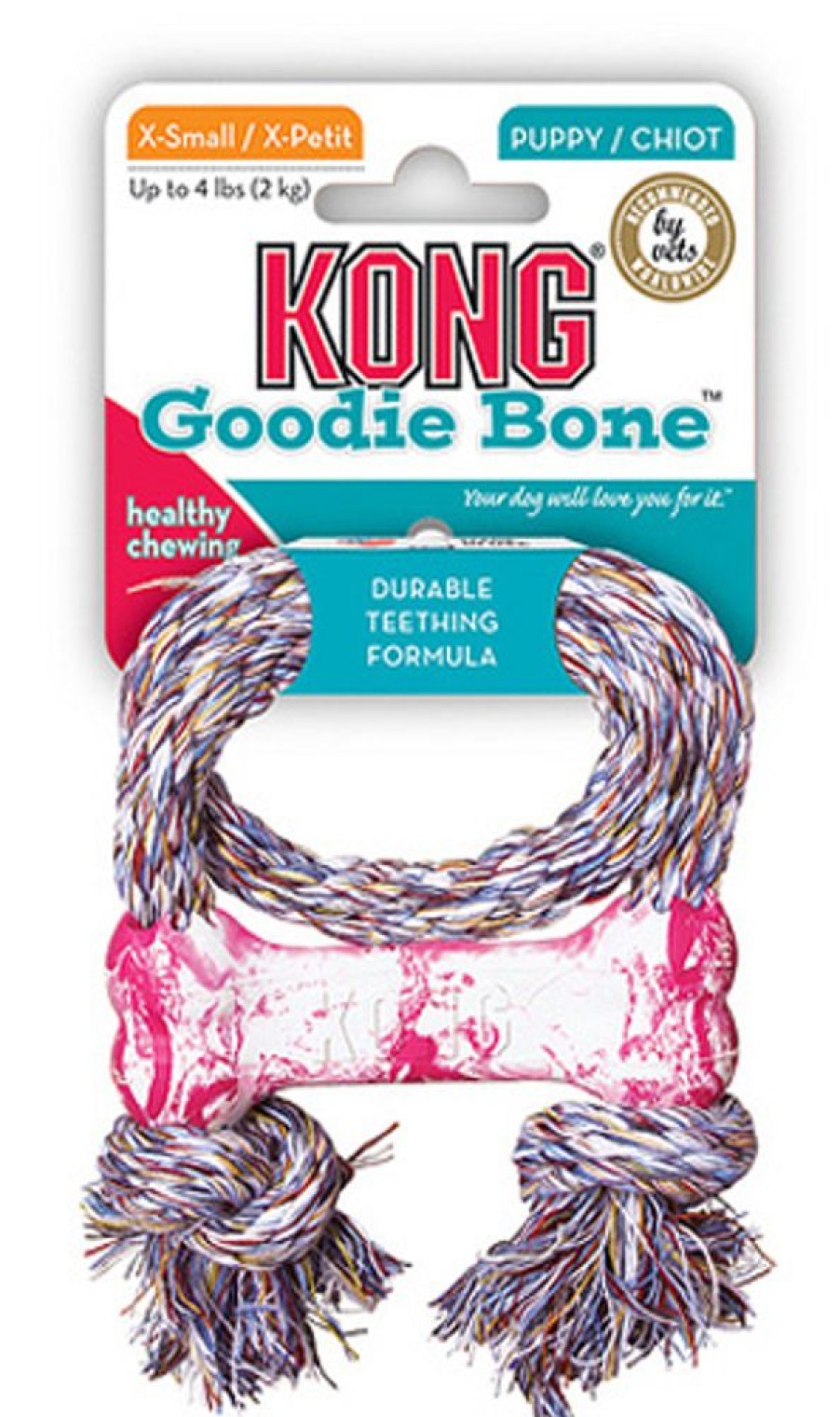 Special Occasion & Holiday KONG® | Puppy Kong® Goodie Bone With Rope Xs