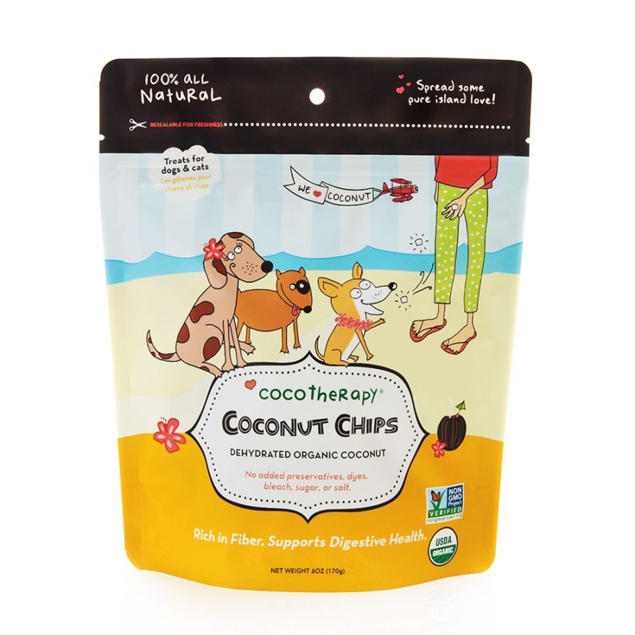 Treats CocoTherapy® | Cocotherapy® Organic Coconut Chips - 6 Oz. Resealable Pouch