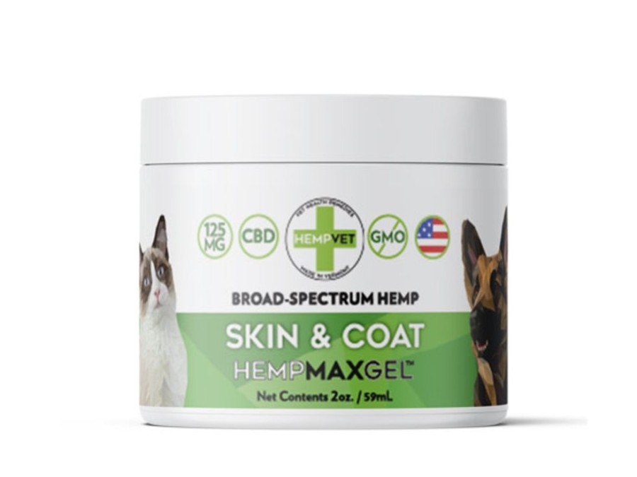 Health & Safety HEMPVET Pet Health Remedies | Hempmax Gel Cbd+ Skin & Coat (2Oz. Jar)