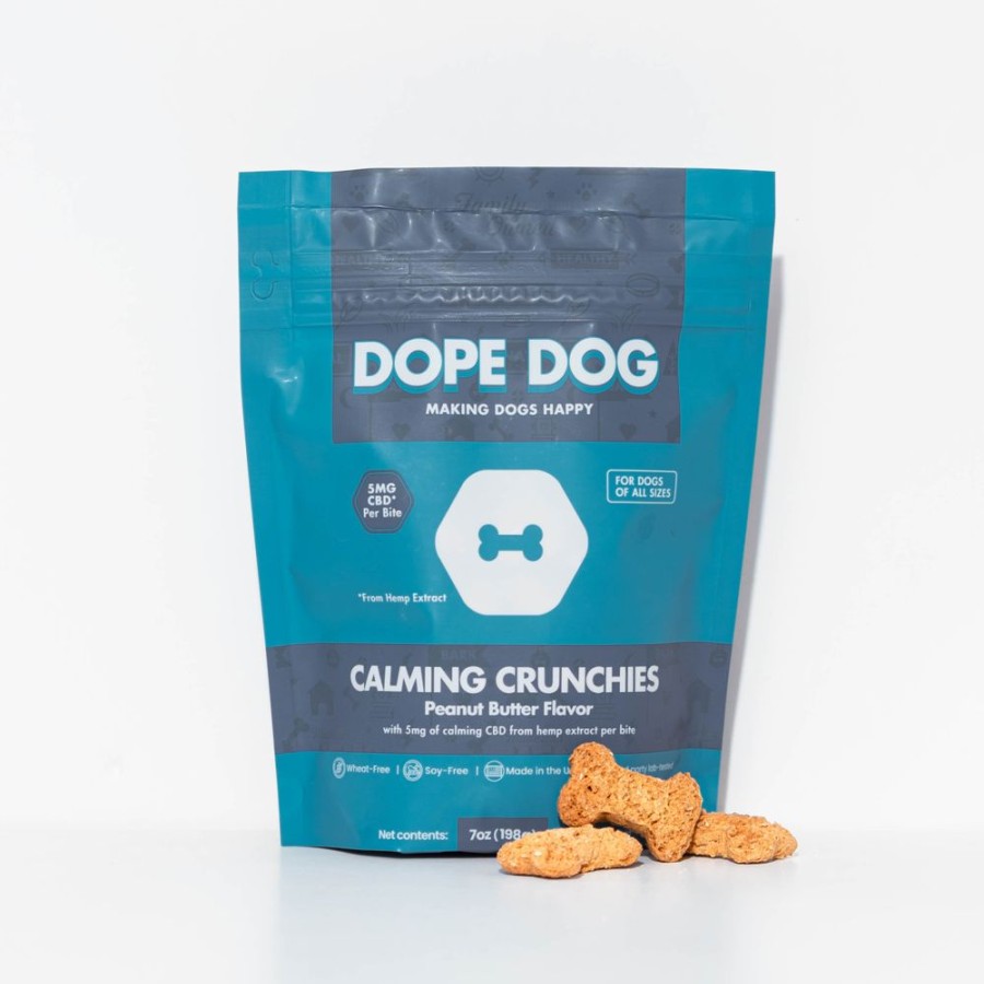 Health & Safety Dope Dog | Calming Crunchies - Peanut Butter Cbd Supplement