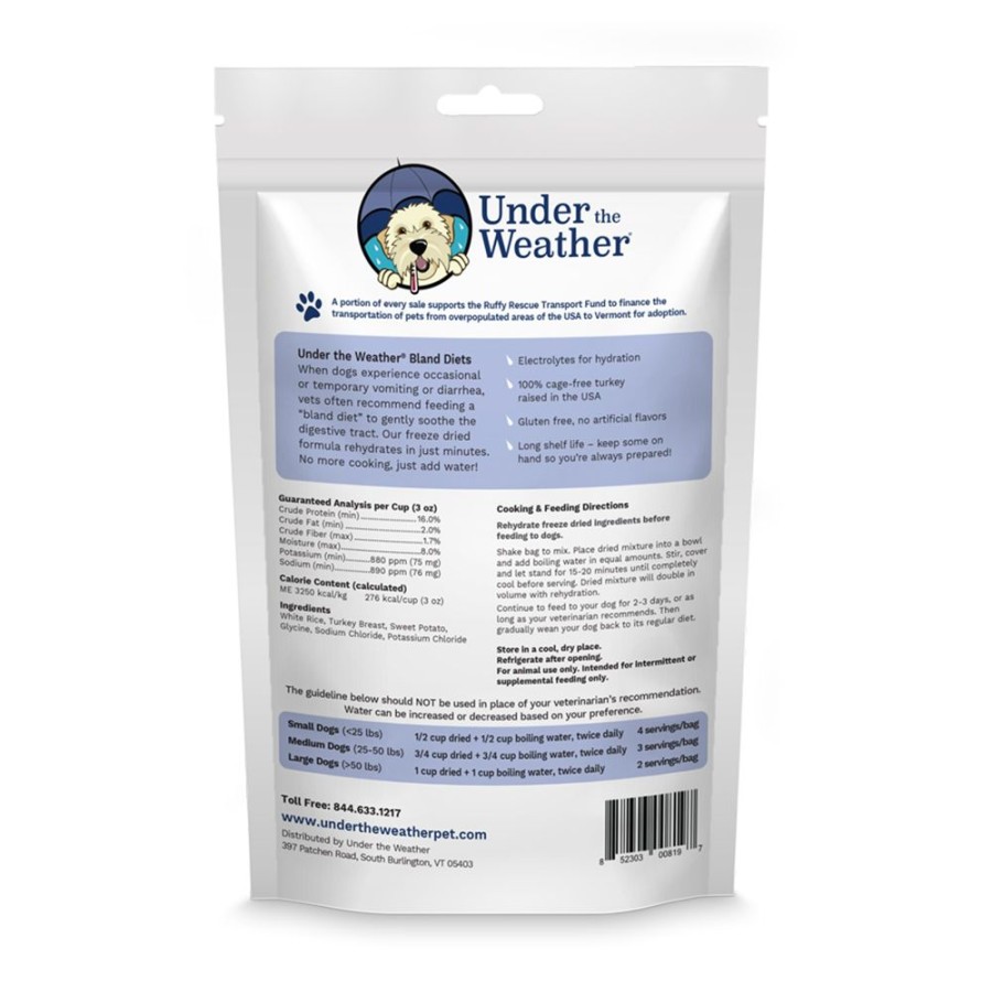 Pet Food Under the Weather | Under The Weather Bland Diet - Turkey, Rice & Sweet Potato W/Electrolytes