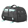 For Cats & Other Critters Travel Cat | The Transpurrter Ultimate Calming Convertible Cat Carrier In Black And Teal