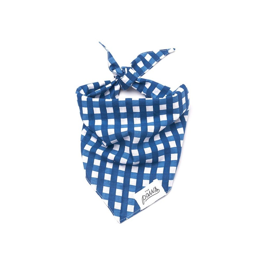 Collars, Leads & Accessories The Paws | Classic Blue Check Bandana