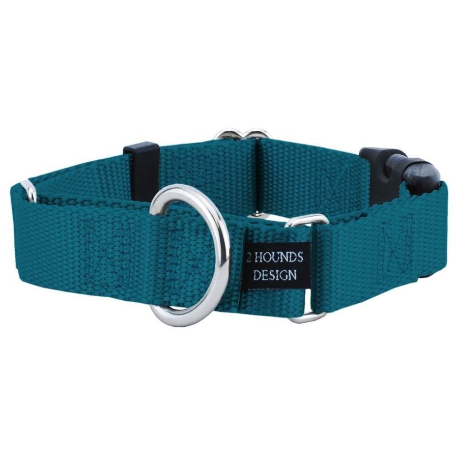 Collars, Leads & Accessories 2 Hounds Design | 5/8" Wide Solid Colored Combo (Buckle Martingale) Collars