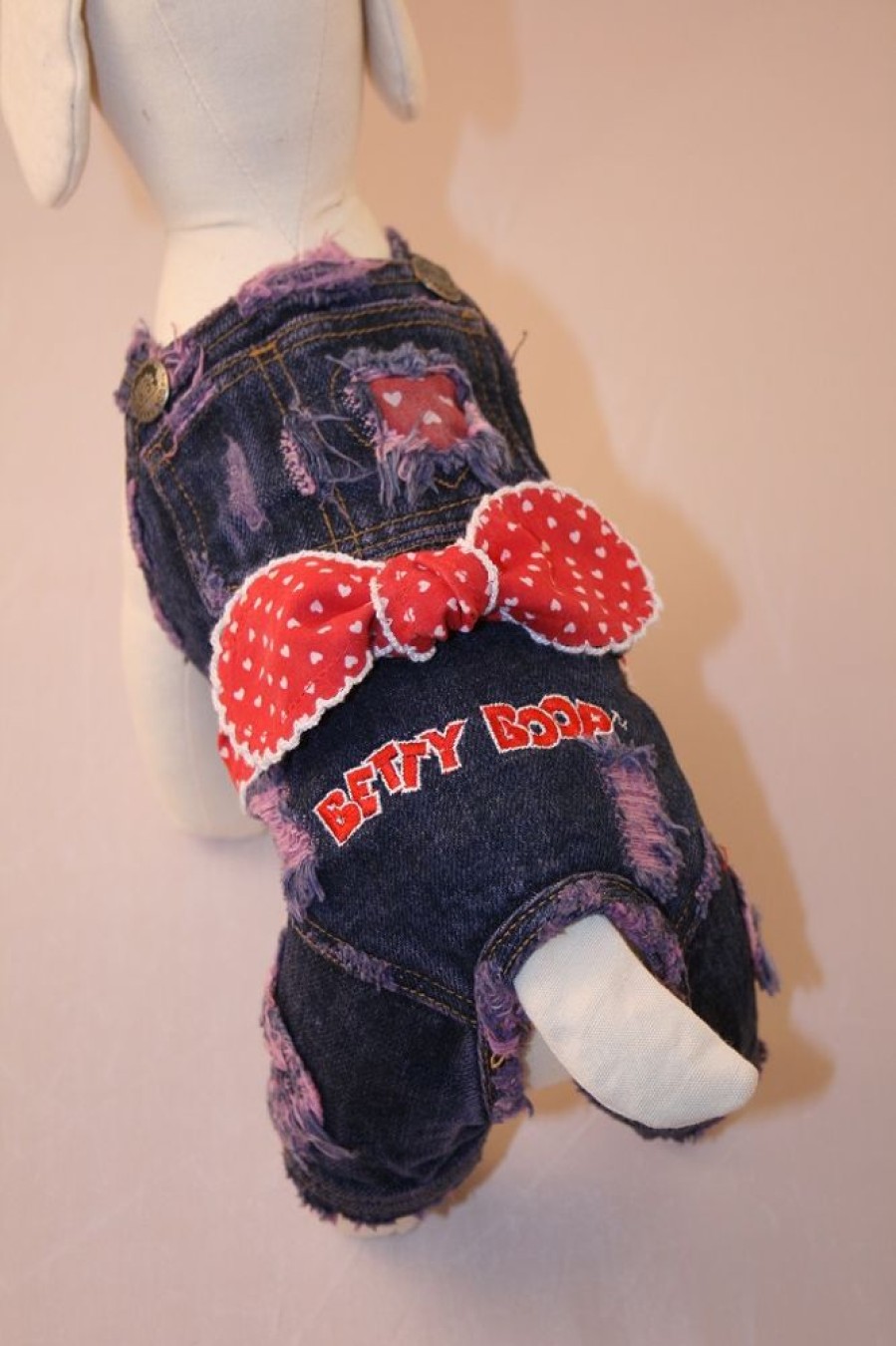 Pet Apparel (Continued) Betty Boop™ Couture | Denim Jumper Distressed