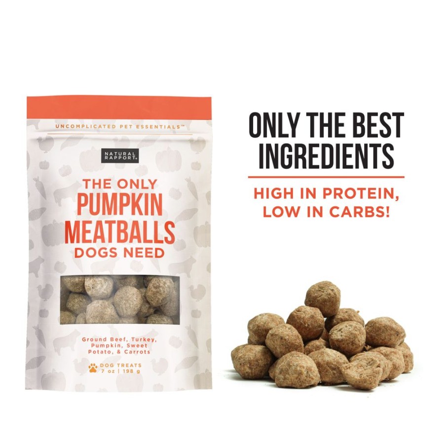 Treats Natural Rapport® | Freeze Dried Pumpkin Meatballs