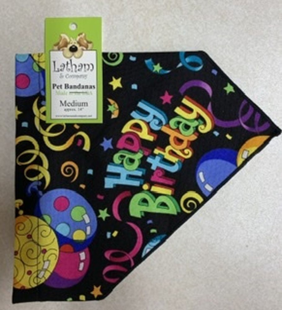 Collars, Leads & Accessories Latham & Company | Happy Birthday Bandana