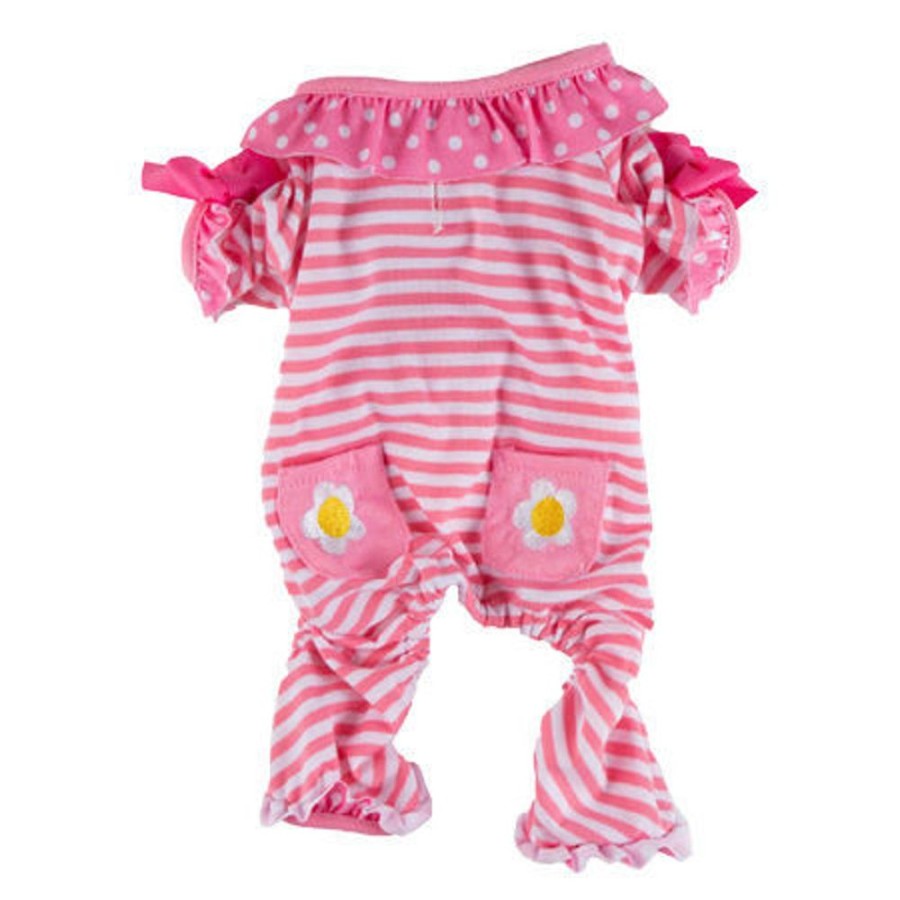 Pet Apparel (Continued) Max's Closet, LLC | Pink Stripe Daisy Jammies