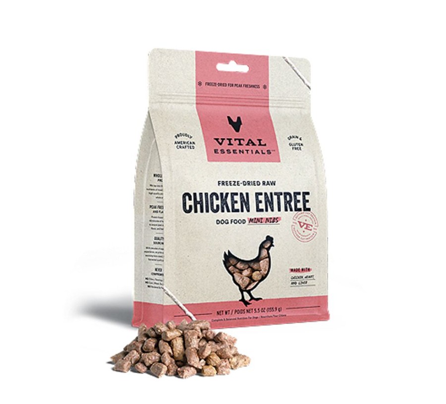 Pet Food Vital Essentials | Vital Essentials Dog Freeze-Dried Mini Nibs Chicken 5.5Oz.