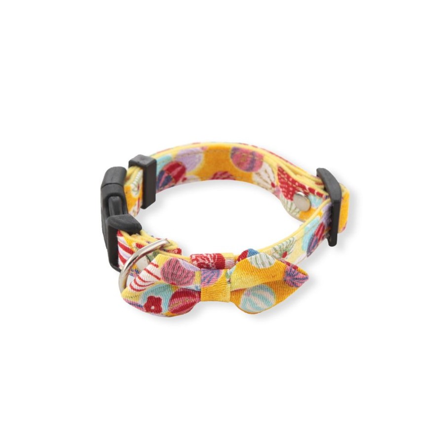 Collars, Leads & Accessories Necoichi | Origami Bow Tie Dog Collar (Medium, Yellow)