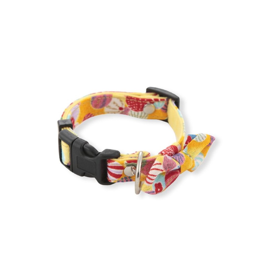 Collars, Leads & Accessories Necoichi | Origami Bow Tie Dog Collar (Medium, Yellow)