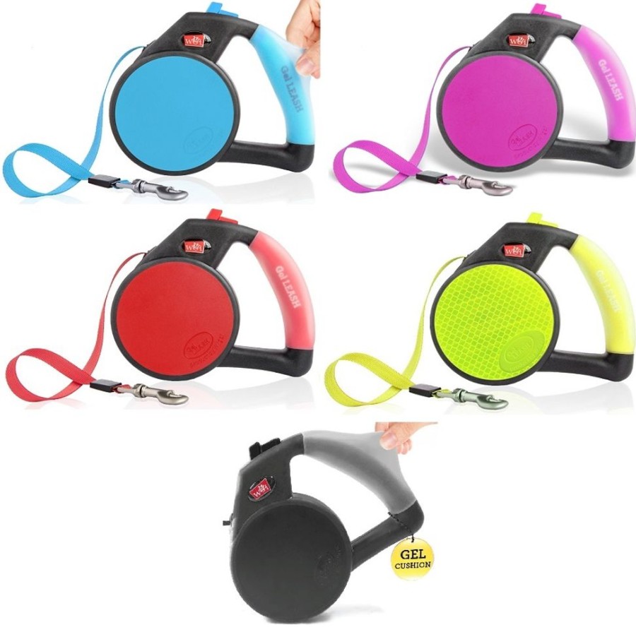 Collars, Leads & Accessories Wigzi, LLC | Wigzi Gel Leash - Retractable