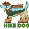 For The Home dog speak | Hike Dog - 3" Sticker