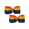 Collars, Leads & Accessories Max's Closet, LLC | Rainbow Pride Hair Bows - 2 Per Card