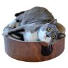 For Cats & Other Critters Necoichi | Cozy Cat Scratcher Bowl (Dark Cherry)