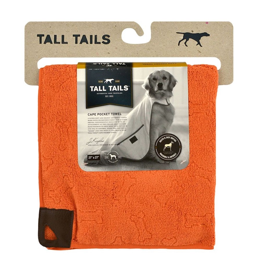 Pet Apparel Tall Tails® | Tall Tails Orange Cape Towel