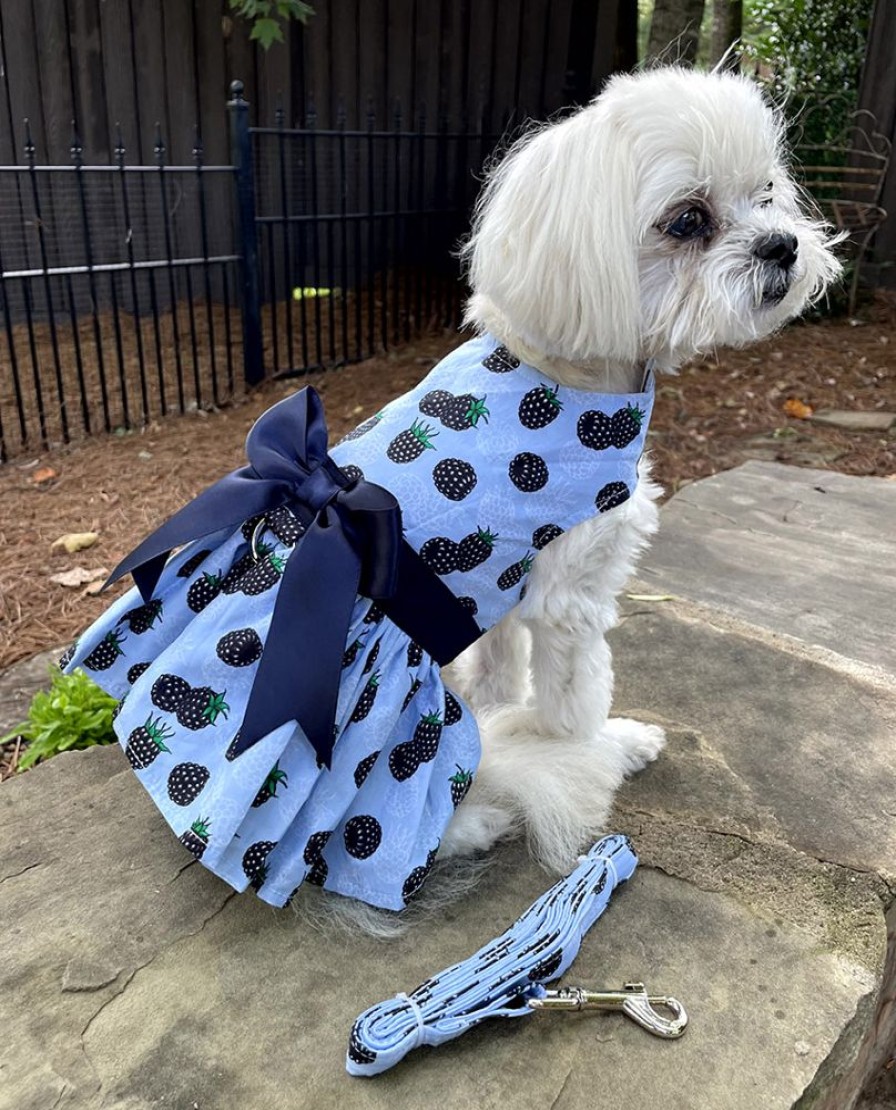 Pet Apparel (Continued) Doggie Design, Inc. | Blackberries Dog Dress With Matching Leash