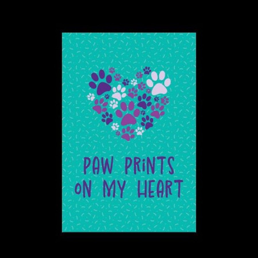 For The Home dog speak | Garden Flag- Paw Prints On My Heart - New