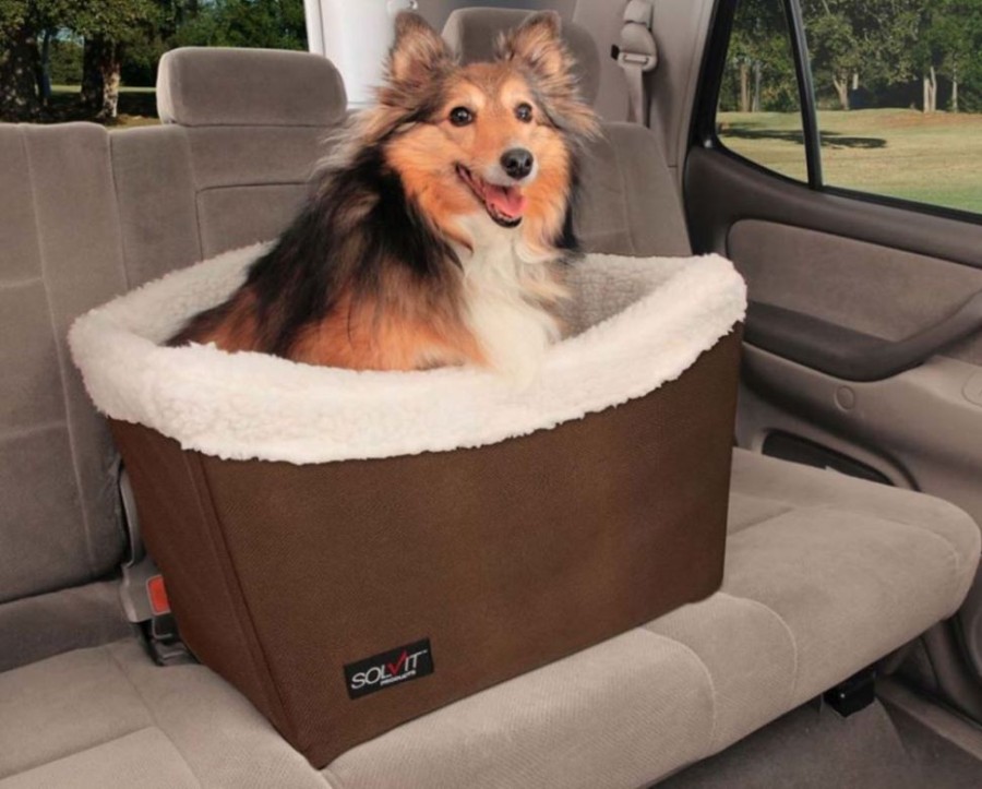 Travel SOLVIT - Solutions for Pets | Solvit Products Happy Ride Dog Safety Seat Brown, Tan One Size