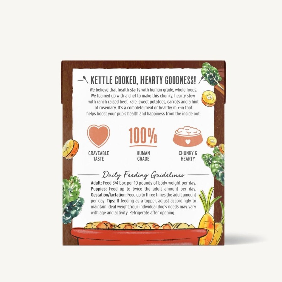 Pet Food The Honest Kitchen | One Pot Stews - Roasted Beef Stew With Kale, Sweet Potatoes & Carrots (6 X 10.5 Oz Boxes)