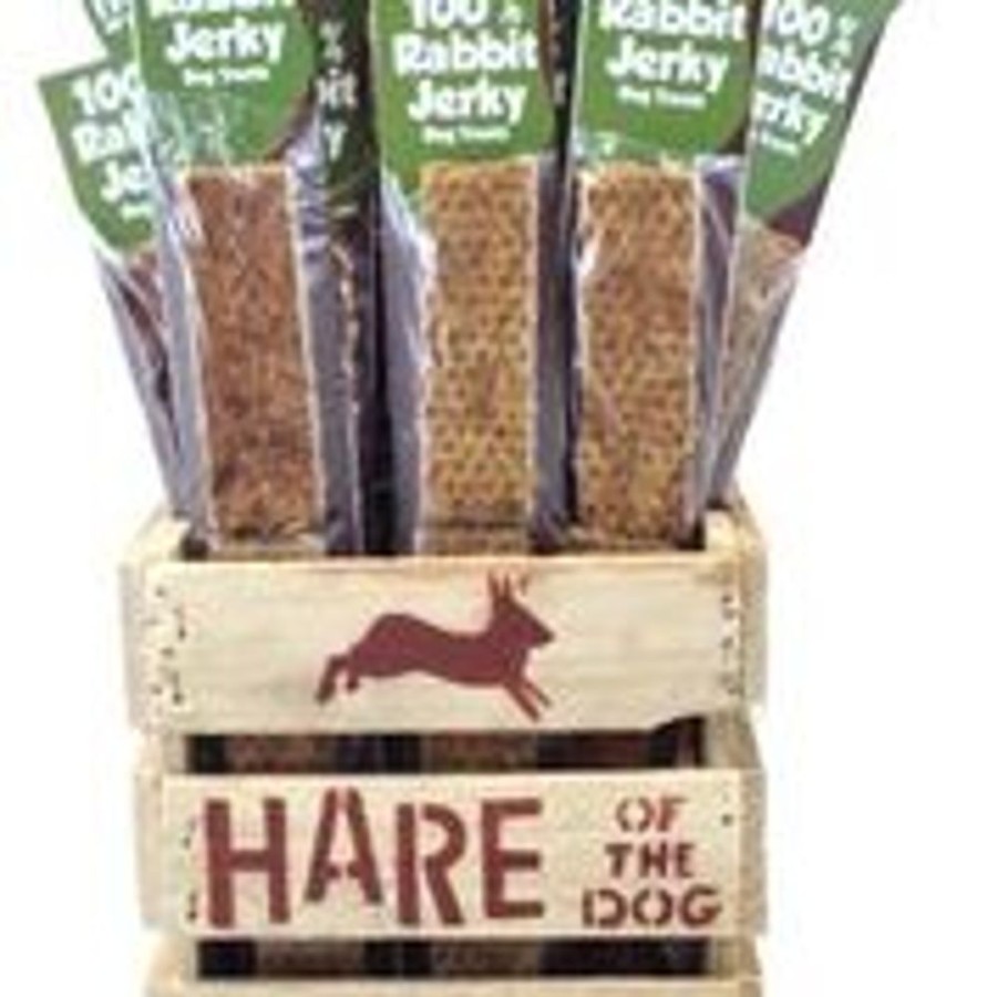 Retail Solutions Hare of the Dog | Hare Of The Dog 100% Rabbit Jerky Stick Starter Kit. 36 Jerkies And Wooden Display