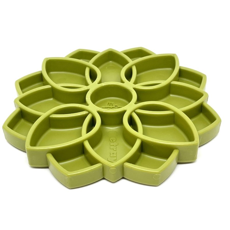 Bowls & Feeding Supplies SodaPup | Sodapup Mandala Etray Feeder Green