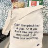 Stuff For Humans Sam & Nala | Canvas Bag - Even The Grinch Had A Dog