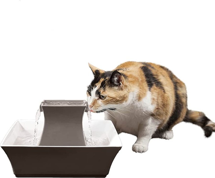 Bowls & Feeding Supplies Drinkwell® by PetSafe® | Pagoda Ceramic Pet Fountain