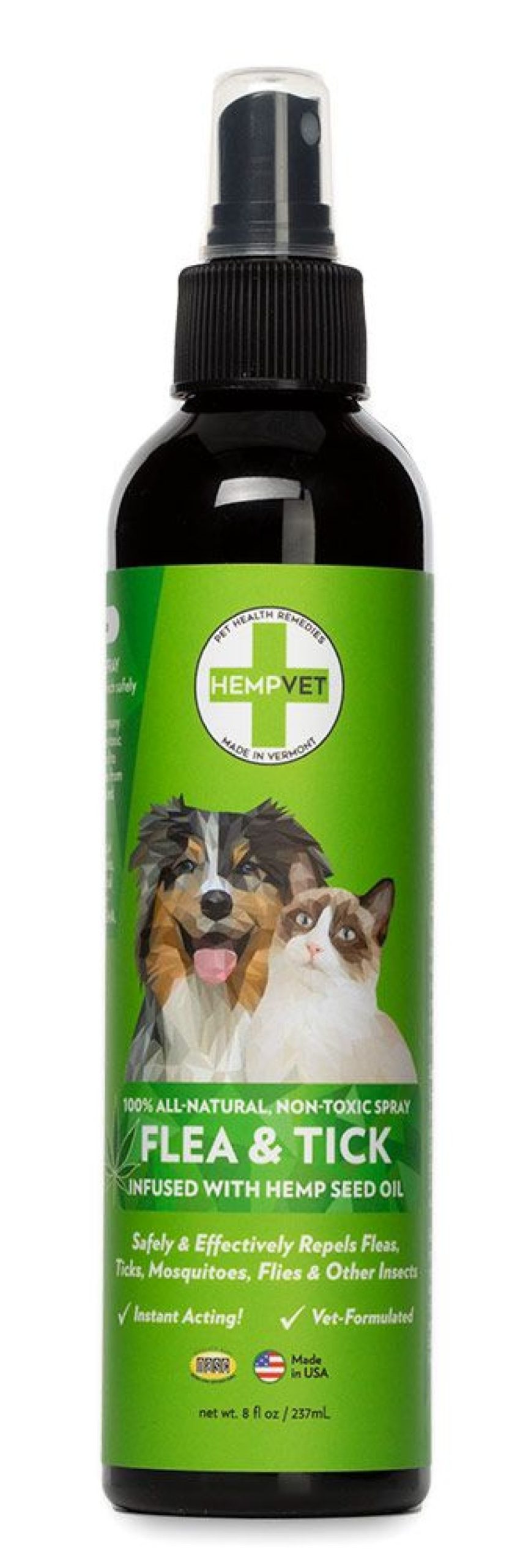 Grooming & Shampoos HEMPVET Pet Health Remedies | Flea & Tick Spray With Infused Hemp Oil (8Oz)