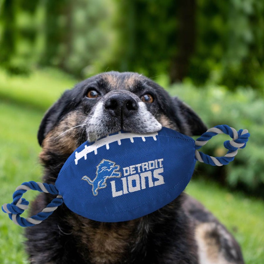 Pet Apparel Pets First, Inc. | Nfl Detroit Lions Nylon Football Toy