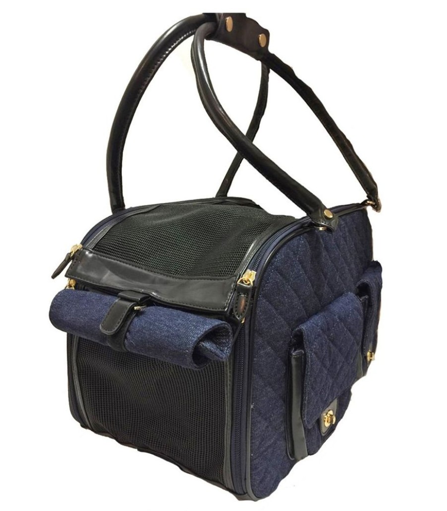 Totes & Carriers A Pet with Paws | Edgar Carrier - Denim