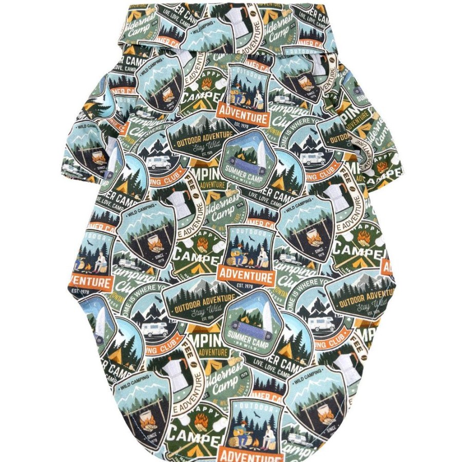 Pet Apparel (Continued) Doggie Design, Inc. | Hawaiian Camp Shirt - Camping Adventures