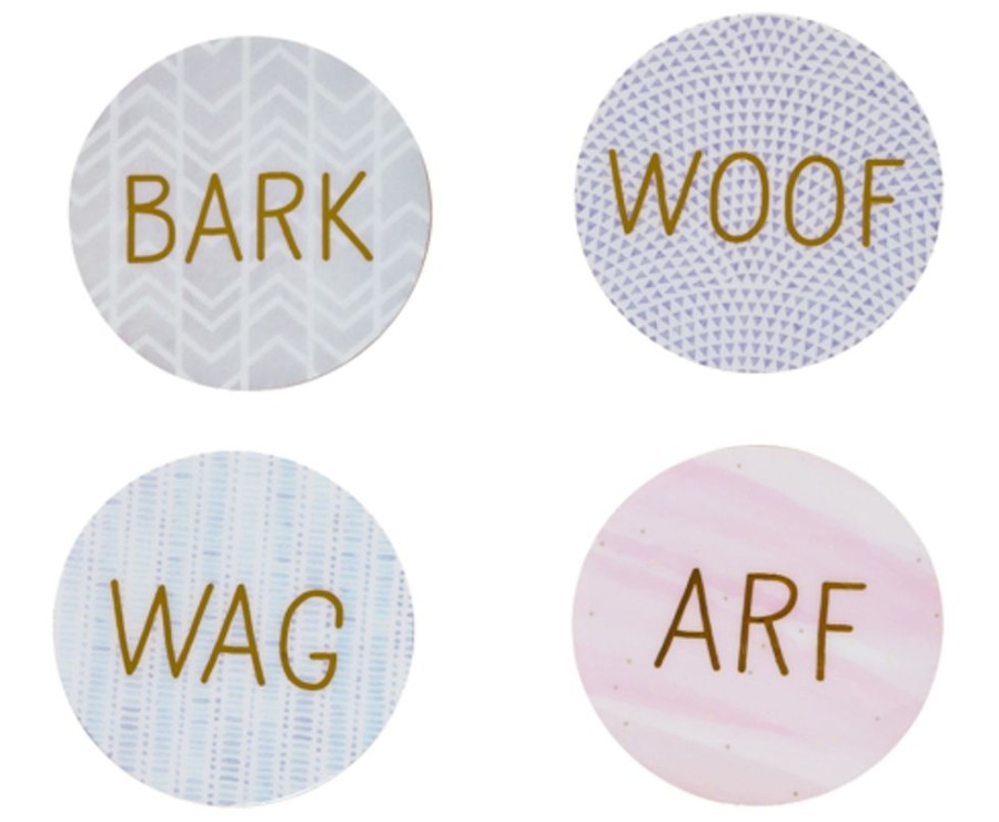 For The Home Pearhead™ | Woof, Bark, Wag, Arf Coaster Set