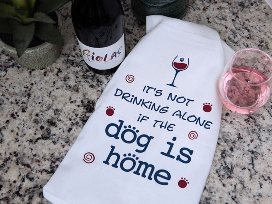 For The Home dog speak | Kitchen Towel - It'S Not Drinking Alone...