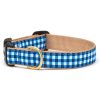 Collars, Leads & Accessories Up Country™ | Navy Gingham Dog Collection