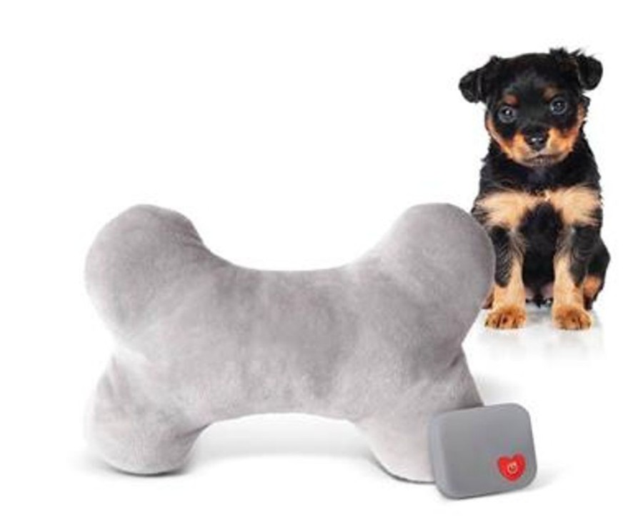 Health & Safety K&H Pet Products | Mother'S Heartbeat Puppy Bone Pillow In Gray