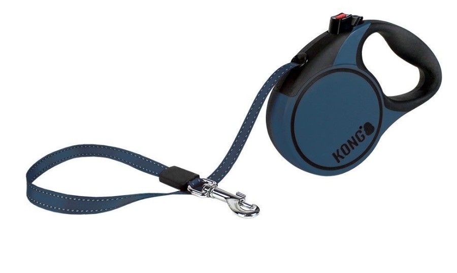 Collars, Leads & Accessories KONG® Leashes | Kong Retractable Leash Terrain Blue - 4 Sizes