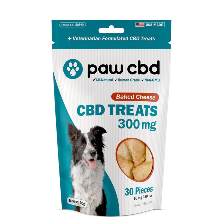 Treats Paw CBD powered by cbdMD | Paw Cbd Dog Treats, Baked Cheese - 30 Count