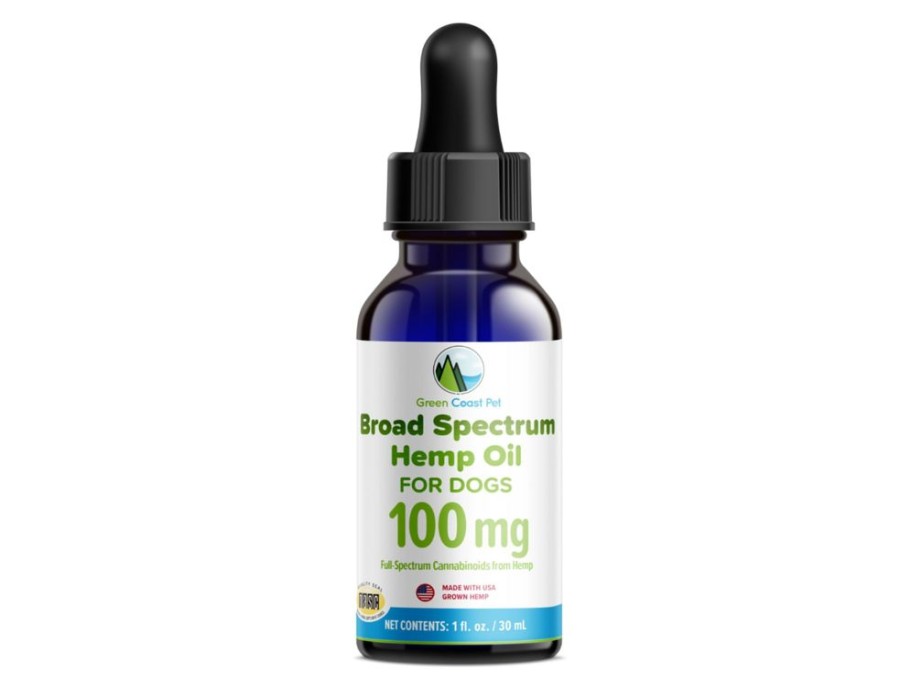 Treats Green Coast Pet | 100 Mg Broad-Spectrum Hemp Oil Dropper For Dogs