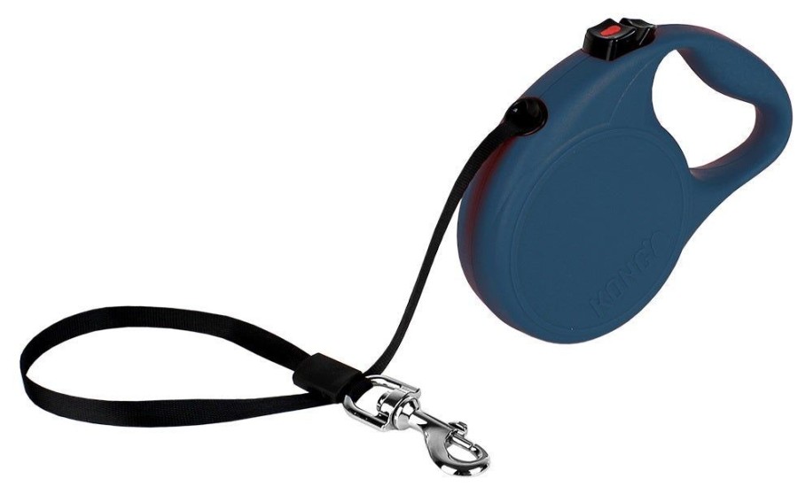 Collars, Leads & Accessories KONG® Leashes | Kong Retractable Leash Trail Blue - 3 Sizes