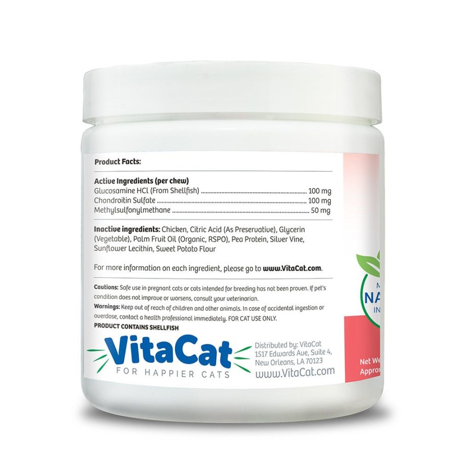 For Cats & Other Critters VitaCat | Joint + Mobility Support - Soft Chews For Cats, 3.18 Oz. (90 G), 90 Chews