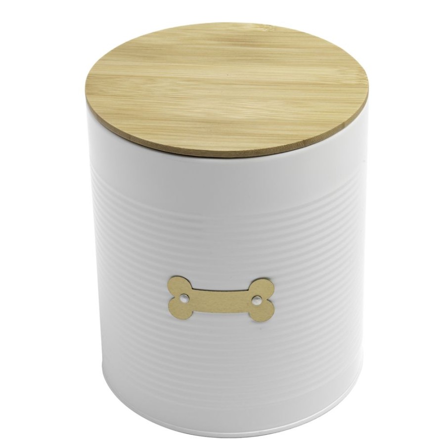 Bowls & Feeding Supplies Park Life Designs | Hector White Treat Canister