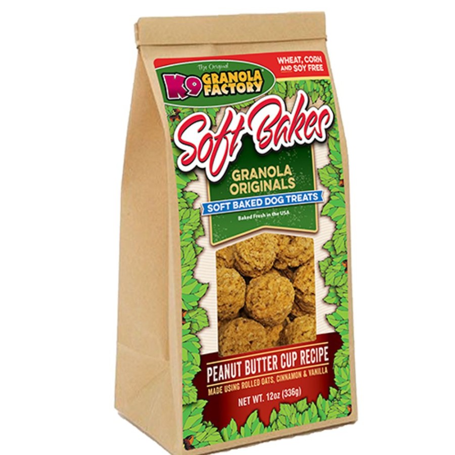 Treats K9 Granola Factory | Soft Bakes, Peanut Butter Cup Recipe Dog Treats, 12Oz